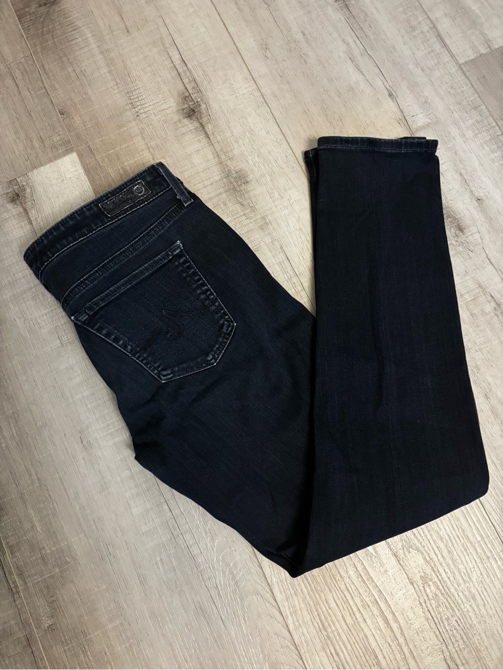 AG The Stevie Ankle Slim Straight Dark Indigo Jeans 28R Premium